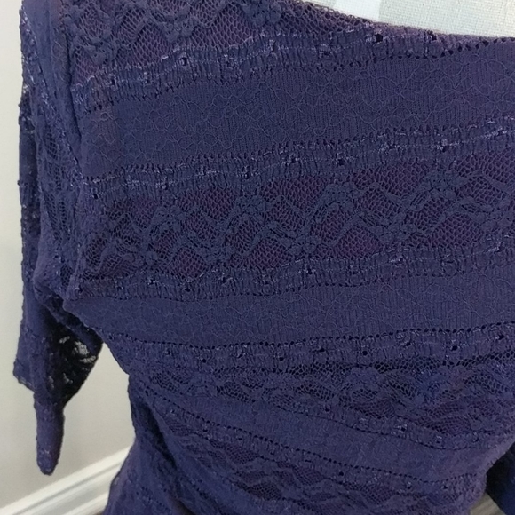 Lori M collection purple lace dress - Picture 4 of 4